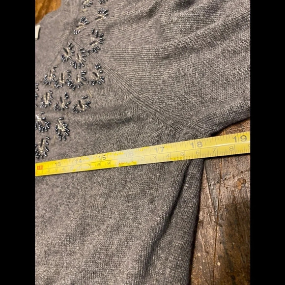 LOFT Ann Taylor Cardigan Sweater Beaded Rayo Rabbit Hair Blend - Picture 6 of 6
